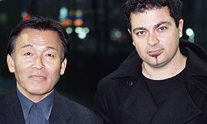 Okinawan Karate Master Ushiro with Chris Crudelli, Osaka